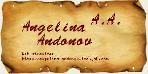 Angelina Andonov vizit kartica